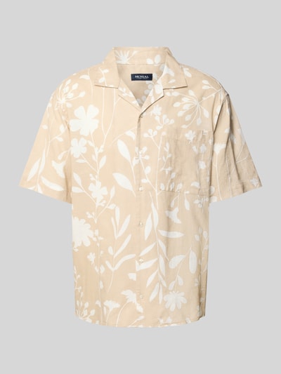 MCNEAL Tailored Fit Leinenhemd mit 1/2-Arm Ecru 2