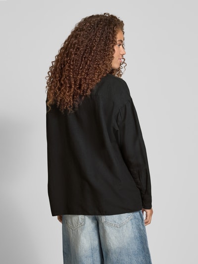 Review Regular fit overhemdblouse met linnen Zwart - 5