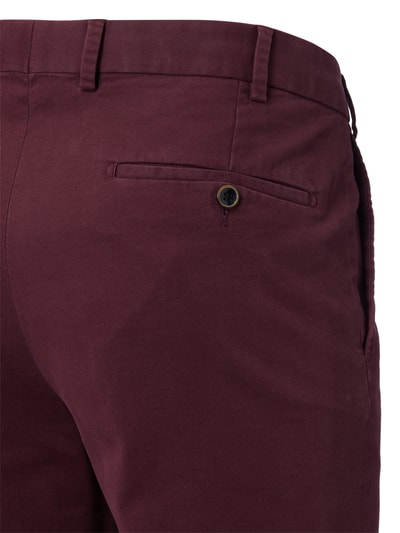 HILTL SENSE Slim Fit Chino aus Schurwollmischung mit Kaschmir-Anteil  Bordeaux 3