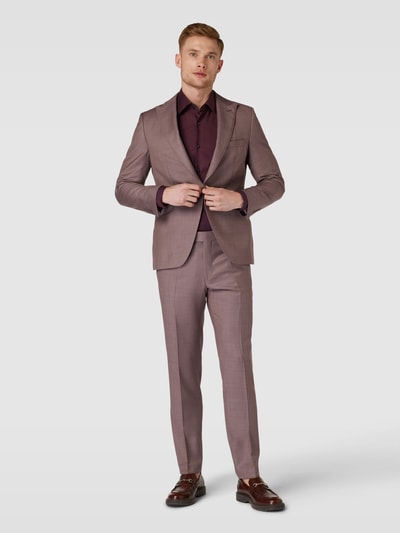 BOSS Slim Fit Business-Hemd mit Kentkragen Modell 'HANK' Bordeaux 1