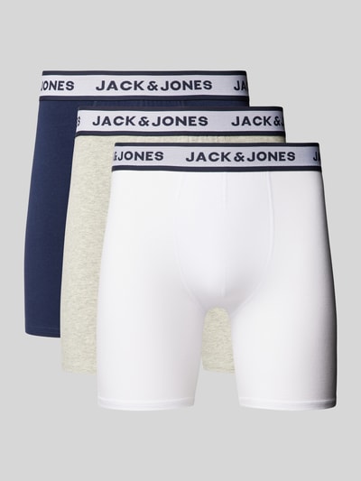 Jack & Jones Trunks mit elastischem Logo-Bund Modell 'SOLID' Weiss 1