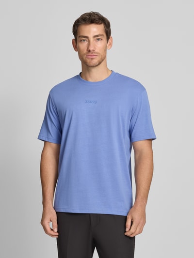 BOSS Green Regular Fit T-Shirt aus reiner Baumwolle Modell 'TEE 10' Blau 4