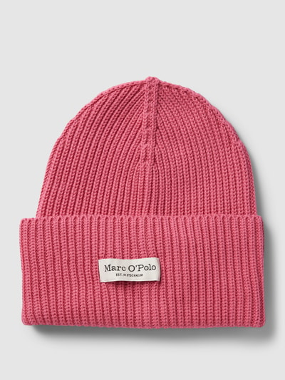 Marc O'Polo Czapka beanie z detalem z logo Mocnoróżowy 1