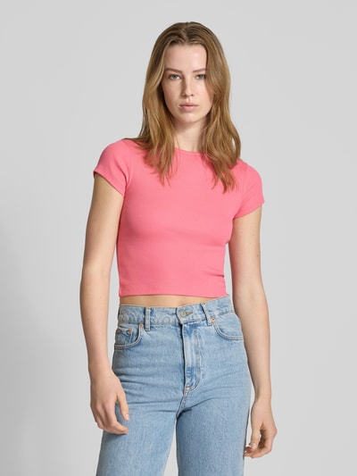 Review T-Shirt mit Rundhalsausschnitt Pink 4