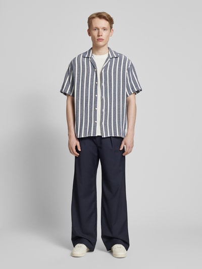 Jack & Jones Regular Fit Freizeithemd mit Resortkragen Modell 'COBA' Marine 1