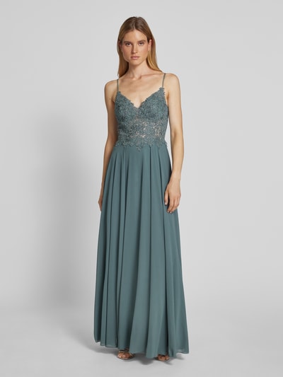 Mascara Abendkleid mit Spitzenbesatz Schilf 4
