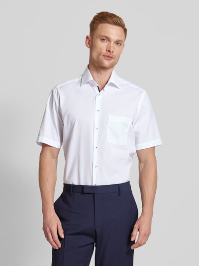 Eterna Koszula biznesowa o kroju regular fit z rękawem o dł. 1/2 Biały 4