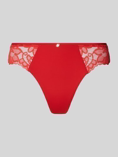 BOSS String met kant, model 'THONG_BLOSSOM' Rood - 1