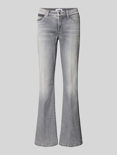 Cambio Flared Jeans mit 5-Pocket-Design Modell 'PARIS' Hellgrau Melange 2