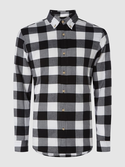 Selected Homme Koszula flanelowa o kroju slim fit z bawełny Czarny 2