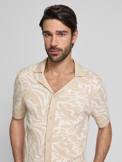 MCNEAL Regular Freizeithemd mit 1/2-Arm und Reverskragen Beige 3