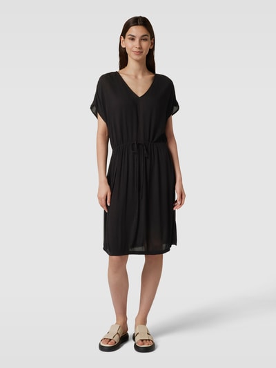 Tom Tailor Knielanges Kleid mit V-Ausschnitt Black 4