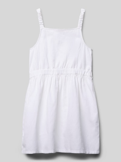 Guess Knielange jurk met korte knoopsluiting en labeldetail Wit - 3