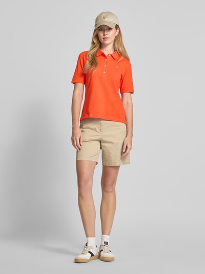 Gant Poloshirt met labelstitching Koraal - 1