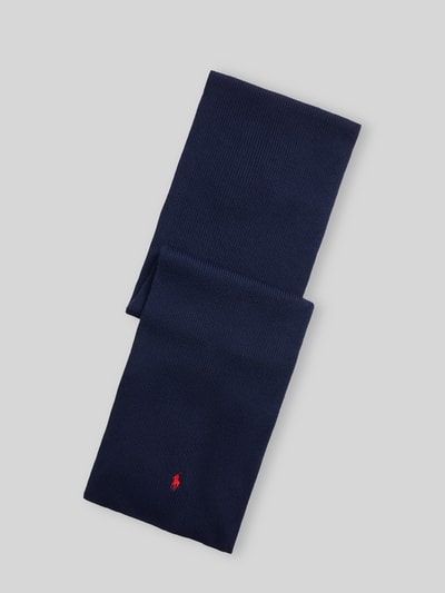 Polo Ralph Lauren Schal aus reiner Wolle mit Logo-Stitching Marine 1