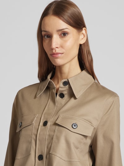 Marc O'Polo Boxy Fit Overshirt aus Bio-Baumwoll-Lyocell-Mix Camel 3