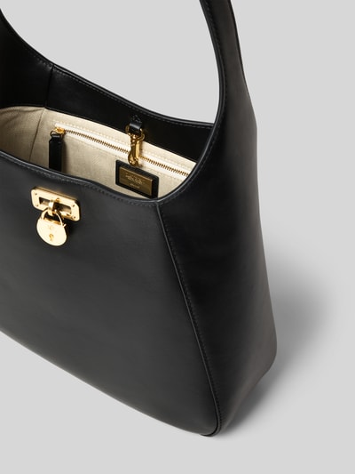 Lauren Ralph Lauren Leren handtas met labelapplicatie, model 'TANNER'  - 5