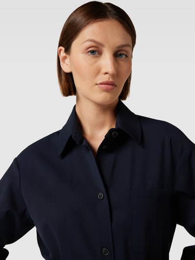 Weekend Max Mara Overhemdblouse met kentkraag, model 'MAJORI' Marineblauw - 3