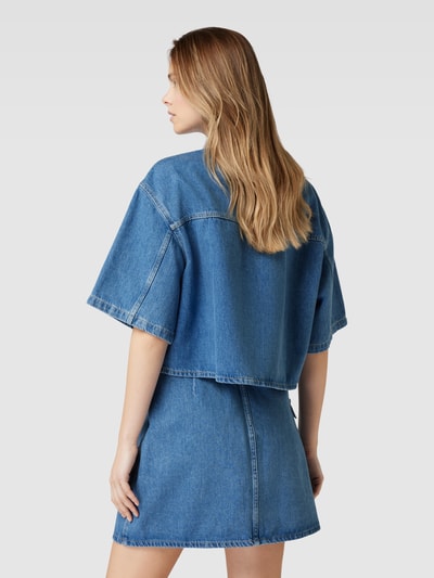 Katharina Damm X P&C* Exklusivkollektion - Cropped Jeansbluse mit Umlegekragen Hellblau Melange 5