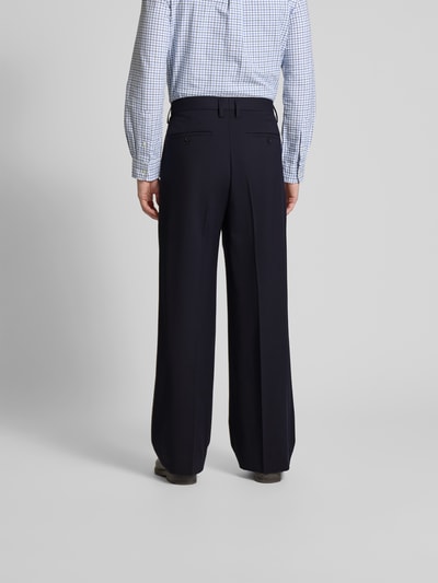 Filippa K Wide Fit Stoffhose mit Bundfalten Dunkelblau 5