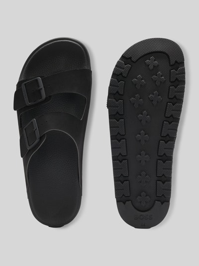 BOSS Sandalen mit zwei Riemen und Logo Details BLACK 5