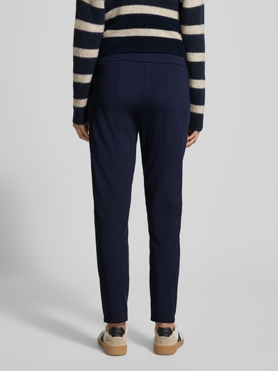 Marc Cain Spodnie materiałowe o kroju slim fit z kieszeniami zapinanymi na zamek błyskawiczny Granatowy 5