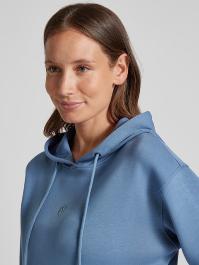 MSCH Copenhagen Hoodie mit Label-Detail Modell 'Ima' Rauchblau 3