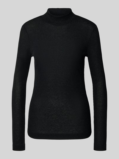 Rich & Royal Longsleeve aus Viskose-Mix mit Stehkragen Black 2