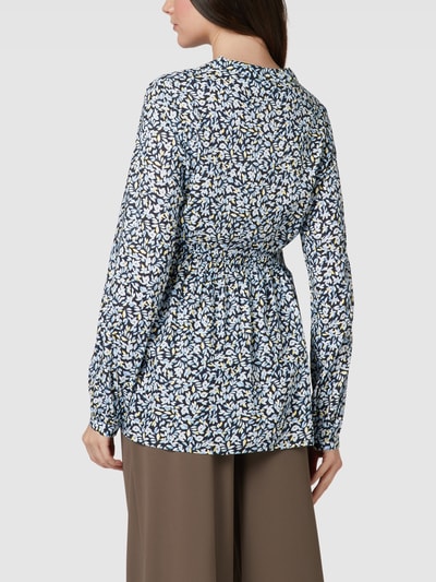 Mamalicious Zwangerschapsblouse met all-over motief, model 'Davey Lia Woven Top' Blauw - 5