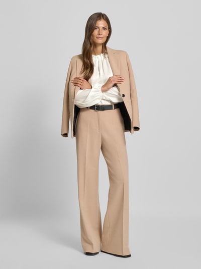 comma Regular Fit Bluse aus Viskose mit gelegten Falten Weiss 1