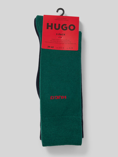 HUGO Socken mit Label-Stitching im 2er-Pack Dunkelgruen 3