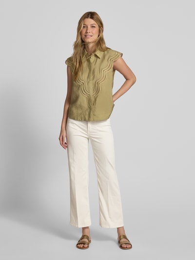 Cambio Relaxed fit jeans met steekzakken, model 'TESS' Steengrijs - 1