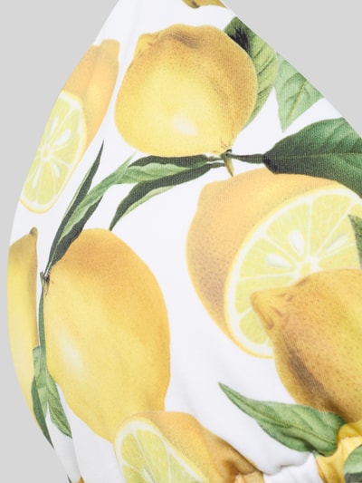 HUGO Bikini-Oberteil mit Allover-Muster Modell 'FANCY_TRIANGLE' GELB 2