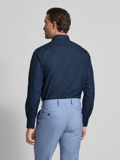 OLYMP Regular fit zakelijk overhemd van puur katoen Marineblauw - 5