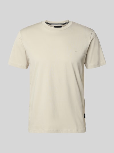 Produktfoto, Regular Fit T-Shirt mit Logo-Detail von Replay in Beige, reine Baumwolle, Rundhalsausschnitt, dezentes Logo auf der Brust.