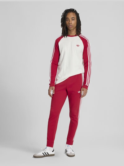 adidas Originals Regular Fit Langarmshirt aus reiner Baumwolle mit Logo-Stitching Offwhite 1