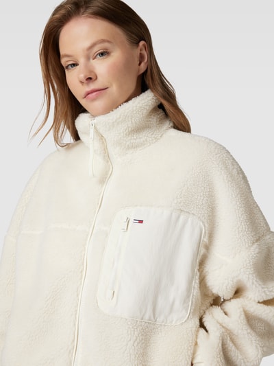 Tommy Jeans Jacke aus Teddyfell mit Brusttasche Modell 'CASUAL' Offwhite 3