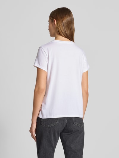 Levi's® T-Shirt mit Ziersteinbesatz und Rundhalsausschnitt Weiss 5