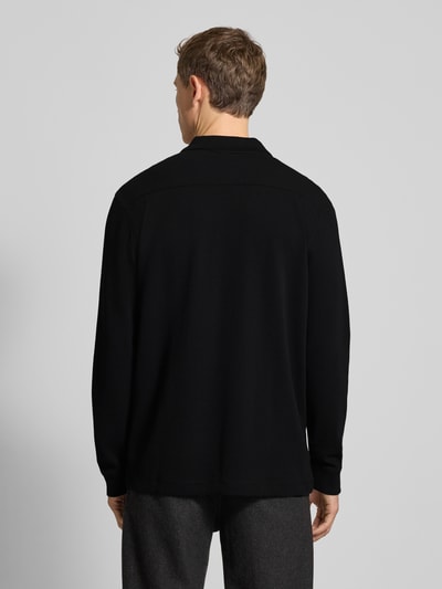 BOSS Orange Koszulka polo o kroju regular fit z mieszanki bawełny model ‘PETEMPESTOLONG’ Czarny 5