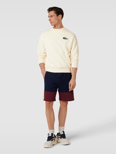 Lacoste Sweatshirt mit Logo-Stitching Offwhite 1