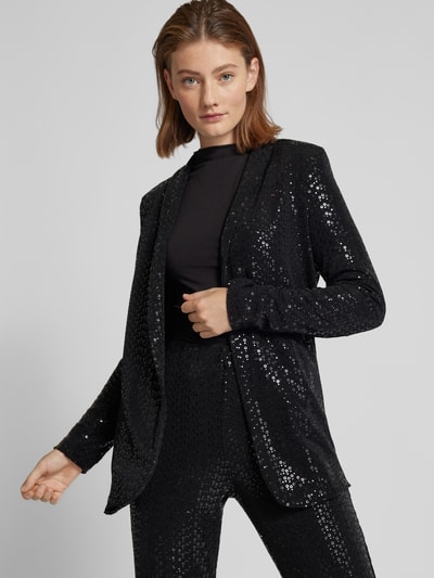 Pieces Regular Fit Blazer mit Pailletten Modell 'SIDDY' Black 3