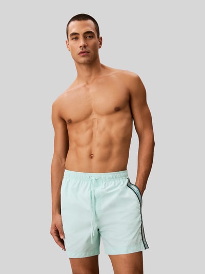 Calvin Klein Underwear Regular Fit Badeshorts mit Logo-Tape  Tuerkis 4