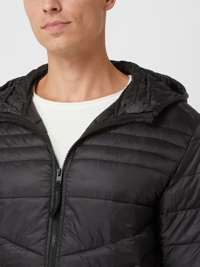 Jack & Jones Kurtka pikowana z naszywką z logo model ‘HERO’ Czarny 3