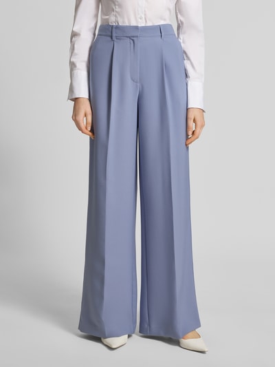 BOSS Orange Wide Leg Bundfaltenhose mit Bügelfalten Modell 'C_TIWI2' Rauchblau 4