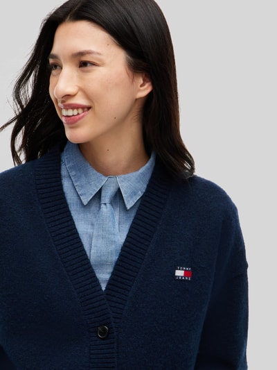 Tommy Jeans Relaxed Fit Strickjacke mit Alpaka- und Woll-Anteil Marine 3