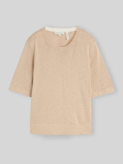 Tom Tailor Regular Fit Pullover aus Baumwoll-Mix mit Seiden-Anteil ' Weiss 2