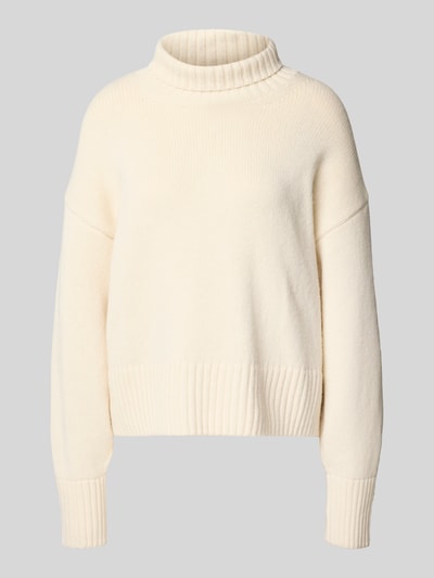 Lanius Oversized gebreide pullover van een mix van scheerwol en katoen Ecru - 2