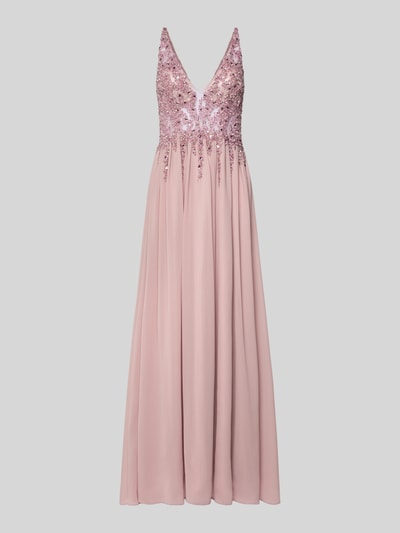 Mascara Abendkleid mit Ziersteinen Mauve 2