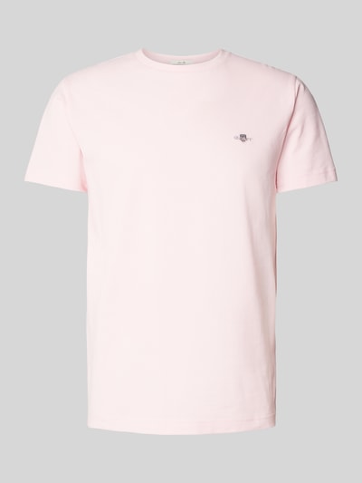 Gant Slim Fit T-Shirt mit Label-Stitching Pink 2