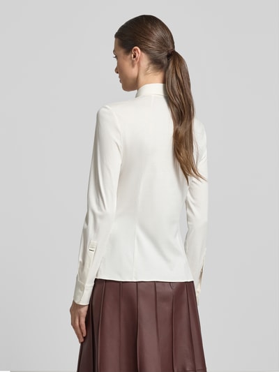BOSS Bluzka z długim rękawem o kroju slim fit z czystej bawełny model 'BRONTA_TUESDAY' Złamany biały 5